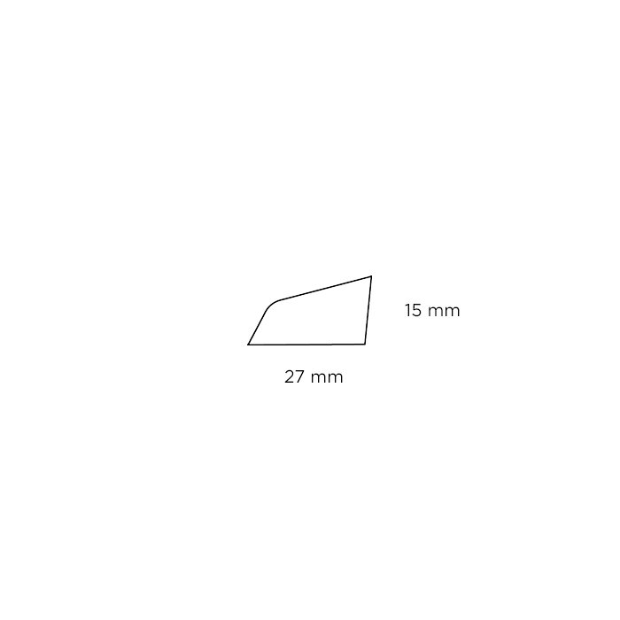 Skureliste fyr - 15 x 27 mm x 3 meter